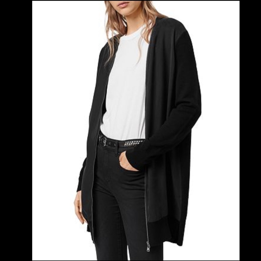 NWOT All Saints Jamie Zip Cardigan
